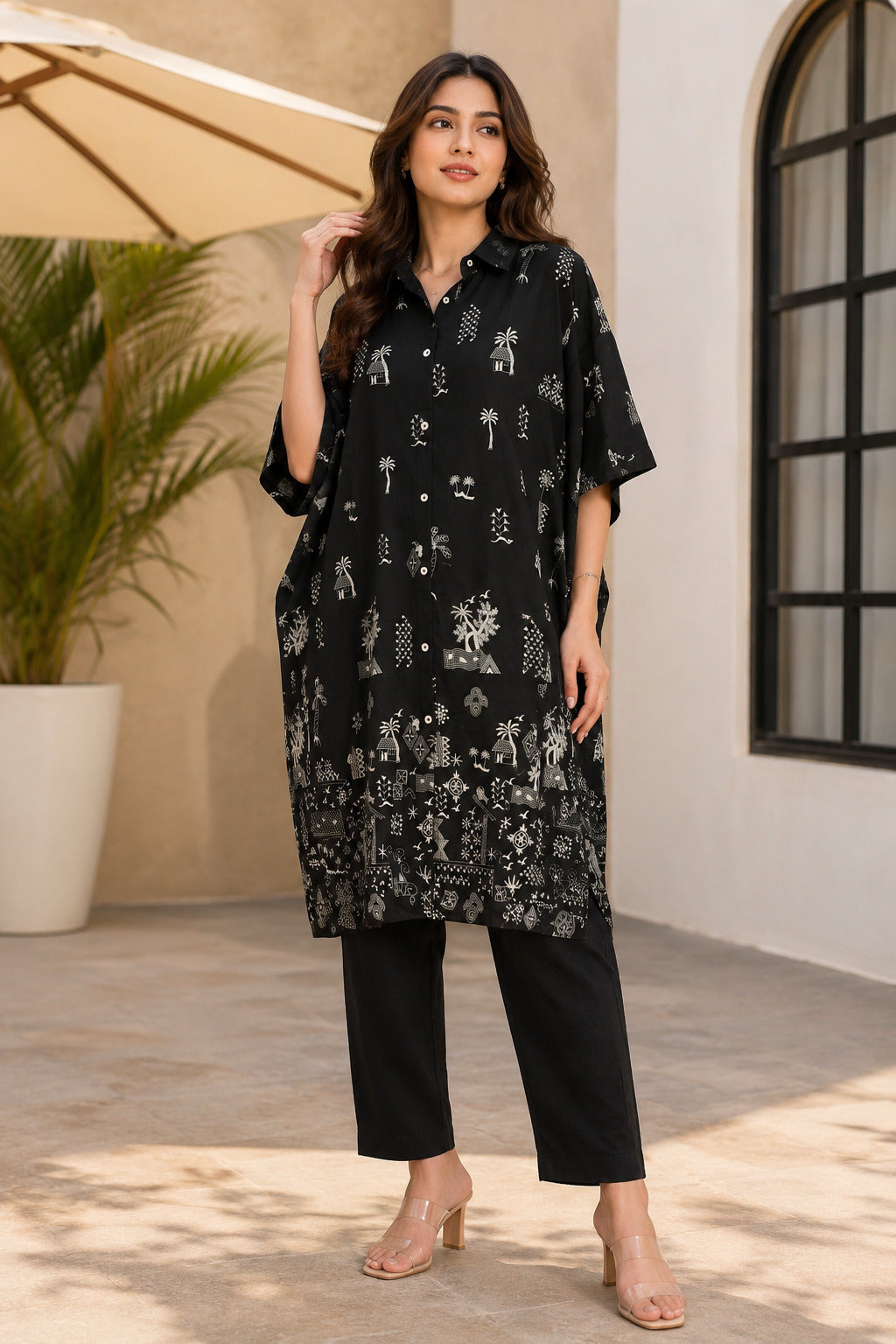 Cotton Printed Anti Fit Kurta with pant