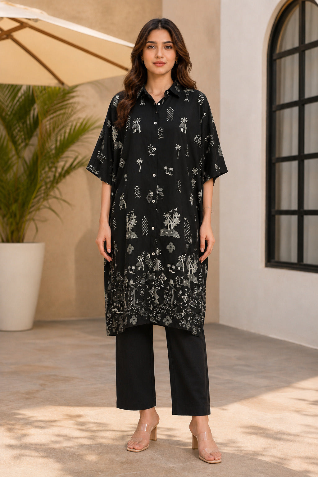 Cotton Printed Anti Fit Kurta with pant