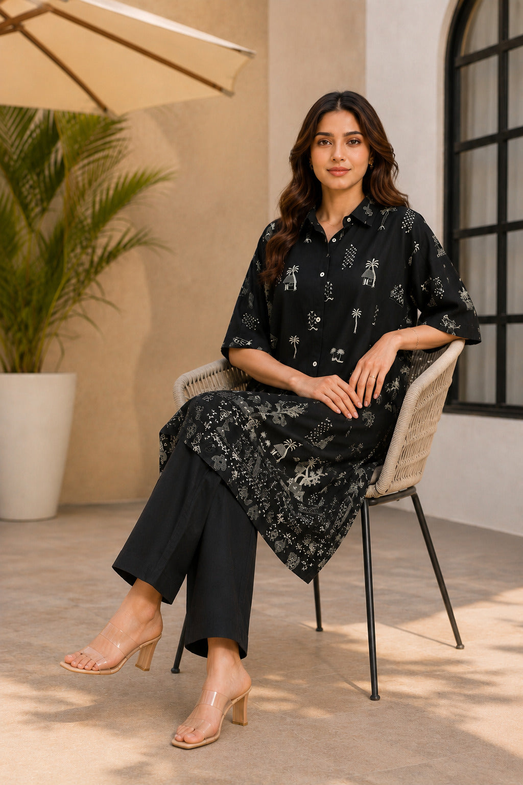 Cotton Printed Anti Fit Kurta with pant