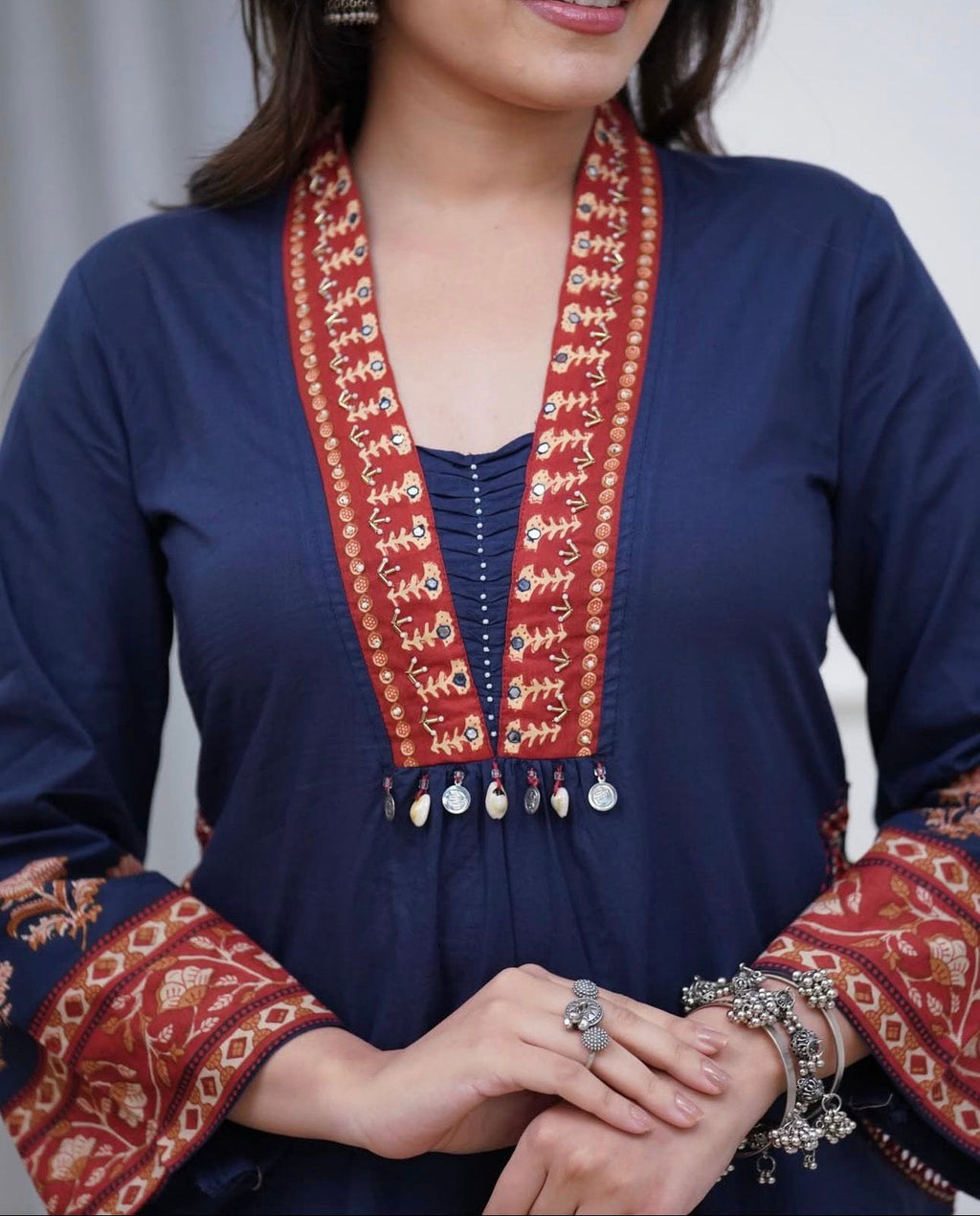 Straight Fit Kurta with Trousers and Printed Dupatta Set