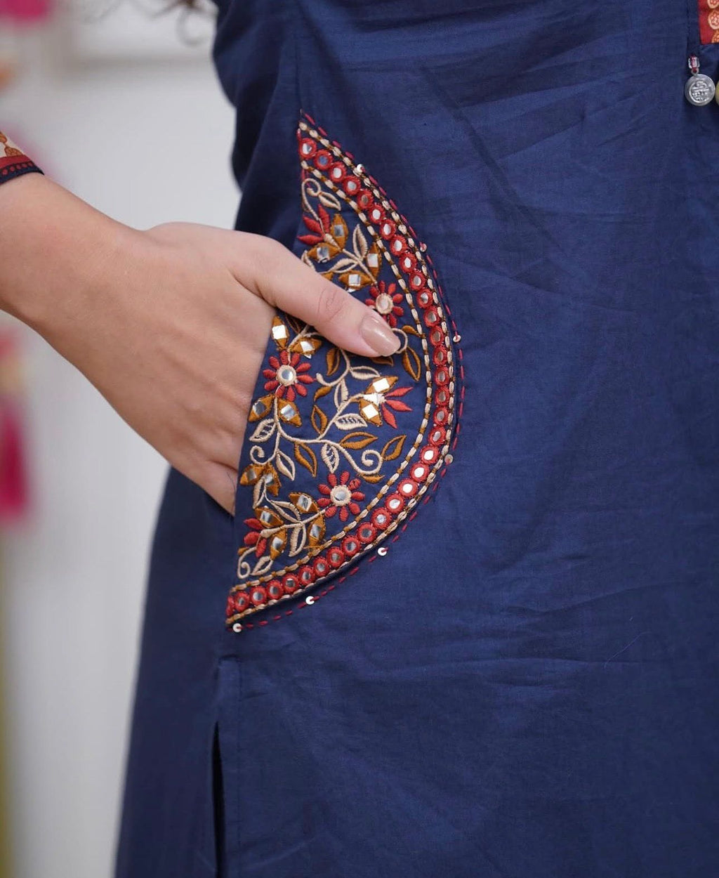 Straight Fit Kurta with Trousers and Printed Dupatta Set